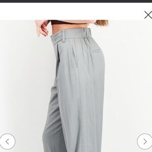 Vince  W35" Grey Pleated Elastic Back Drapey Tailored Trouser Pants Sz L